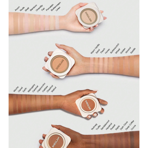 SHEGLAM - High Coverage Powder Foundation Skin-Focus - Honey