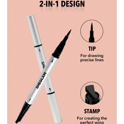 SHEGLAM - 2-in-1 Waterproof Eyeliner Wing It - Black