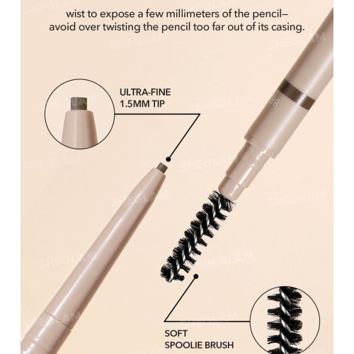 SHEGLAM - Eyebrow Pencil Insta-Fill - Light Brown