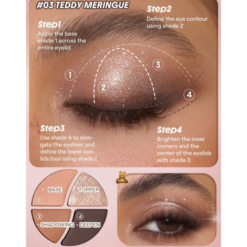 SHEGLAM - Mini eyeshadow palette Daydreamer - Teddy Meringue