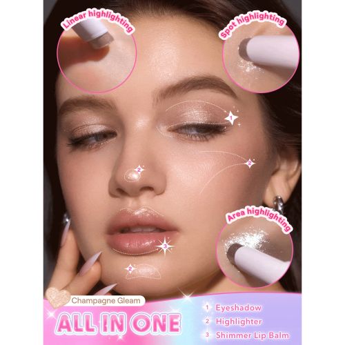 SHEGLAM - Eyeshadow Crystal Jelly Glaze Stick - Starlit Silver