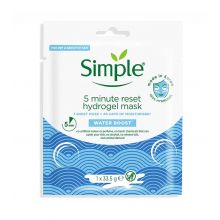 Simple - Hydrogel face mask 5 Minute resest Water Boost