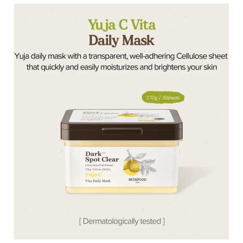 Skinfood - Daily Face Mask Yuja C Vita - 30 pcs