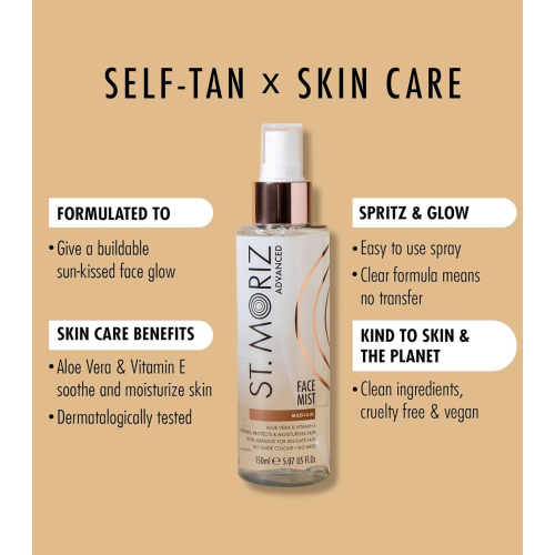 St. Moriz - Facial Gradual Self-Tanning Mist - Medium