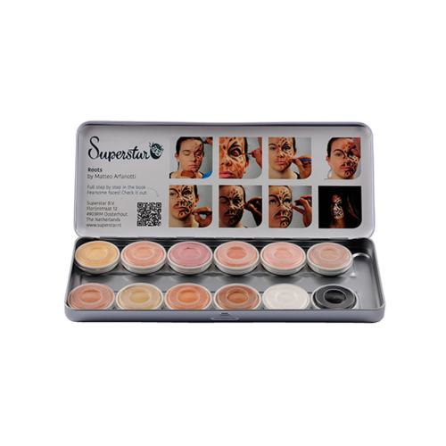 Superstar - Palette of 12 basic Aquacolors for face and body Skin Tone