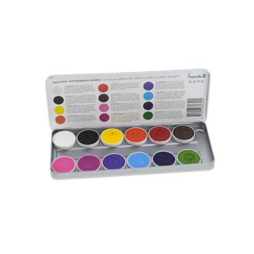 Superstar - Palette of 12 Aquacolors for face and body by Svetlana Keller