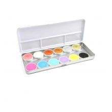 Superstar - Palette of 12 Aquacolors for face and body Duo Shimmer y Pastelcolors