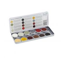 Superstar - Palette of 12 Aquacolors for face and body Fearsome Faces by Matteo Arfanotti