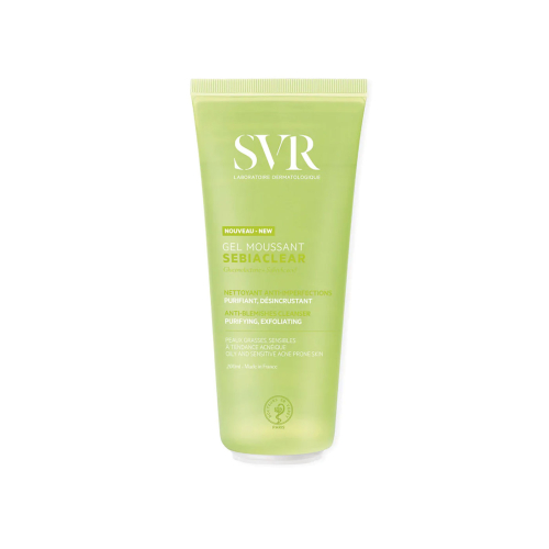 SVR - *Sebiaclear* - Purifying and descaling foaming cleanser for face and body 200ml - Sensitive, combination to oily skin