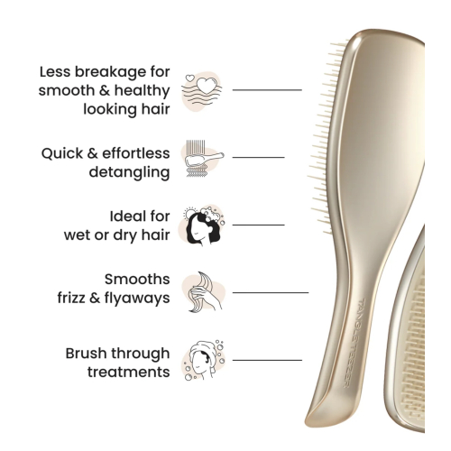 Tangle Teezer - Detangling Brush with Handle The Ultimate Detangler Chrome - Champagne Gold