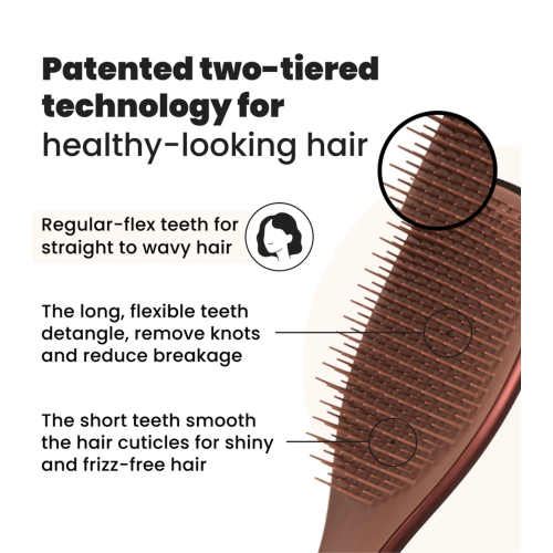 Tangle Teezer - Detangling Brush with Handle The Ultimate Detangler Chrome - Chocolate Bronze
