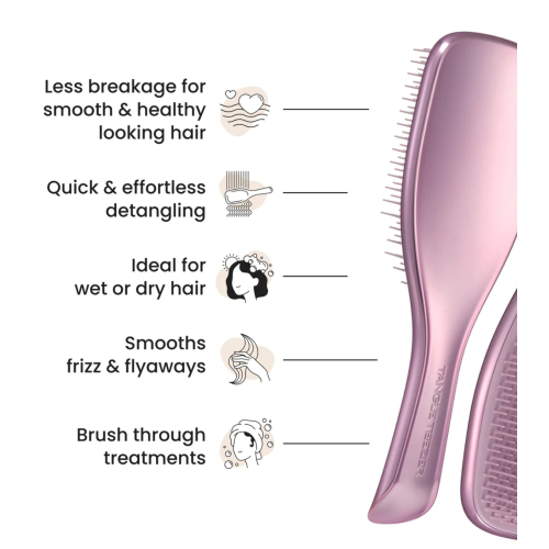 Tangle Teezer - Detangling Brush with Handle The Ultimate Detangler Chrome - Mauve Copper