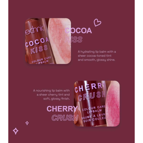 Technic Cosmetics - *Cherry Chocolate* - Tinted lip balm - Cocoa Kiss