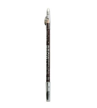 Technic Cosmetics - Brow pencil with brush and sharpener - Brown / Black