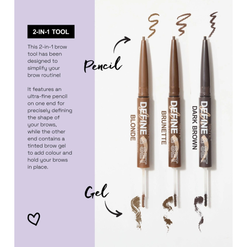 Technic Cosmetics - Eyebrow Pencil + Tinted Gel Define & Set - Blonde