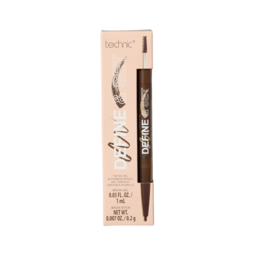 Technic Cosmetics - Eyebrow Pencil + Tinted Gel Define & Set - Brunette