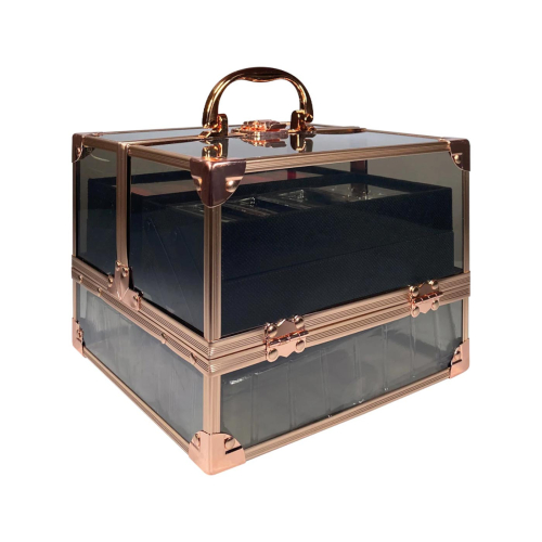 Technic Cosmetics - Makeup Case Black & Rose Gold Beauty Case