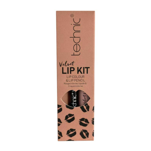 Technic Cosmetics - Lipliner + Liquid Lipstick Velvet Lip Kit - Tea Rose