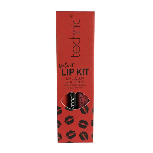 Technic Cosmetics - Lipliner + Liquid Lipstick Velvet Lip Kit - Vintage Red