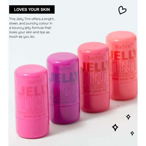 Technic Cosmetics - Lip & Cheek Tint Jelly Tint - Pink Burst