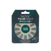 Technic Cosmetics - False Nails False Nails Medium Coffin - Gloss Green