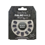 Technic Cosmetics - False Nails False Nails Short Square - Black Magic