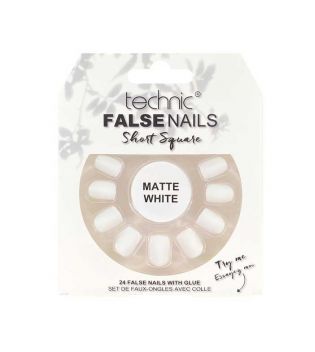 Technic Cosmetics - False Nails False Nails Short Square - Matte White