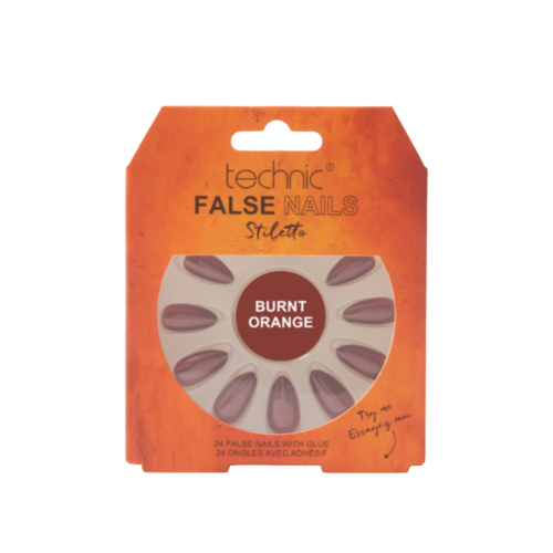 Technic Cosmetics - False Nails False Nails Stiletto - Burnt Orange