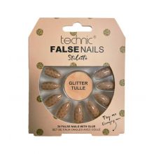Technic Cosmetics - False Nails False Nails Stiletto - Glitter Tulle