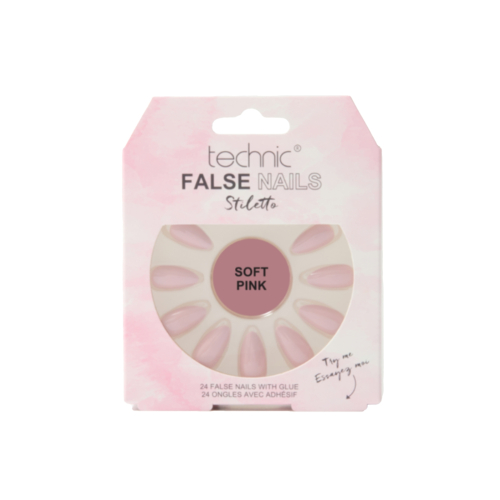 Technic Cosmetics - False Nails False Nails Stiletto - Soft Pink
