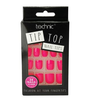 Technic Cosmetics - Artificial Nails Tip Top - Bright Pink
