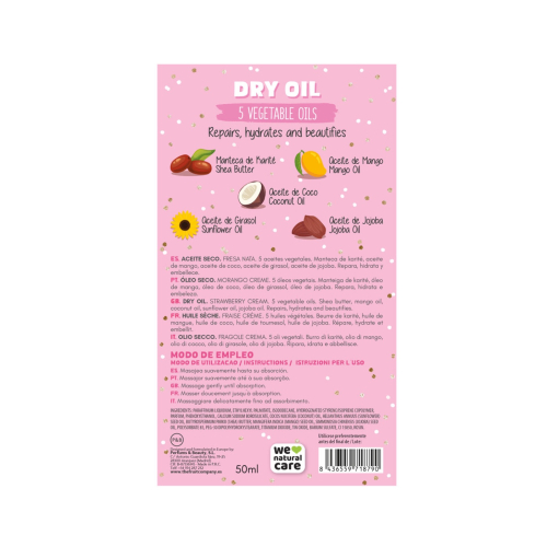 The Fruit Company - Dry oil with glitter - Strawberry and cream