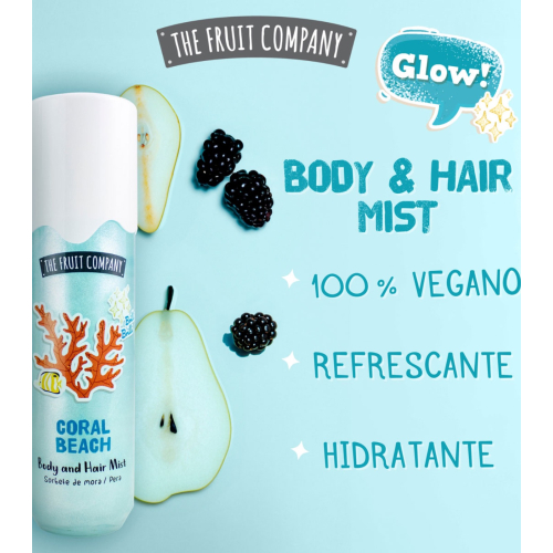 The Fruit Company - Glitter hair and body mist - Coral Beach