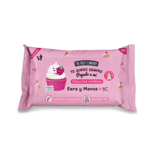 The Fruit Company - Biodegradable Wipes - Cream Strawberry