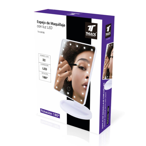 Thulos - 180° Makeup Mirror with LED Lighting TH-BY06