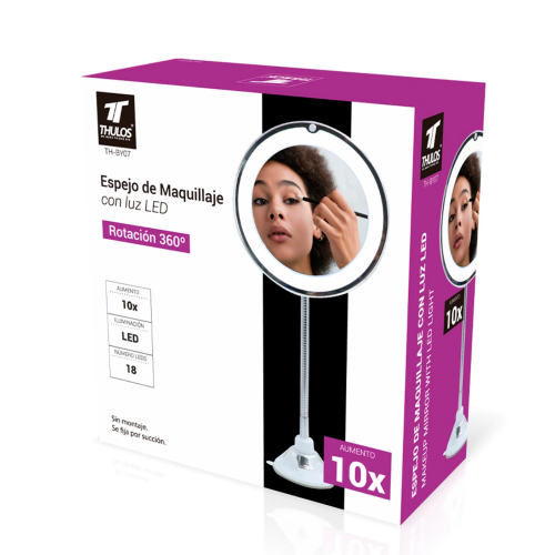 Thulos - 360° Makeup Mirror with LED Lighting TH-BY07