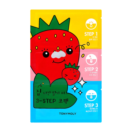 Tonymoly - Pack of 3 Nose Patches Runaway Strawberry Seeds