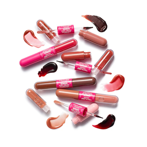Trouble Maker - Duo Lip Tint peel-off + Lip Gloss Genius - Checkmate Peach Pink