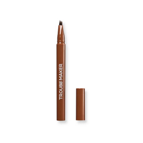 Trouble Maker - Eyebrow Pencil Fluffer Brow Brush Natural - Medium Brown