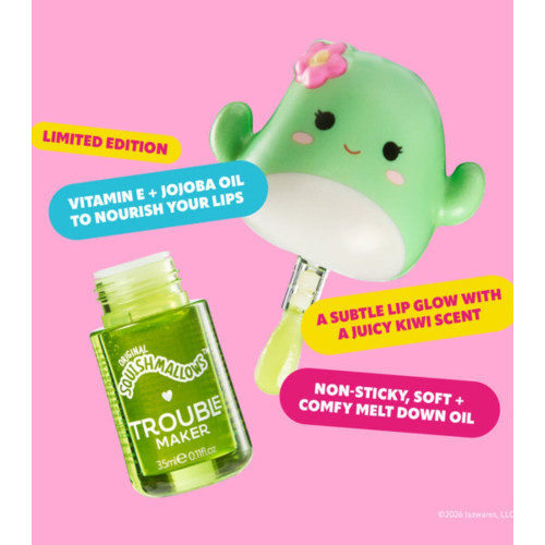 Trouble Maker - *Squishmallows* - Lip oil Melt Down - Maritza the Cactus