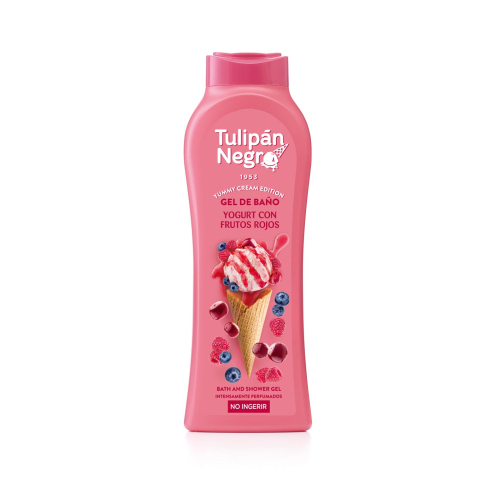 Tulipán Negro - *Yummy Cream Edition* - Bath gel 650ml - Yogurt con Frutos Rojos