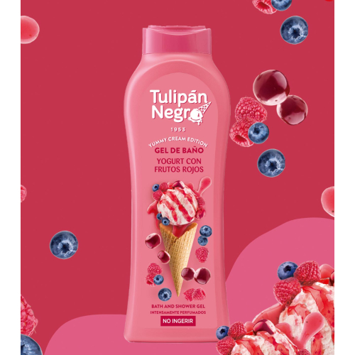 Tulipán Negro - *Yummy Cream Edition* - Bath gel 650ml - Yogurt con Frutos Rojos