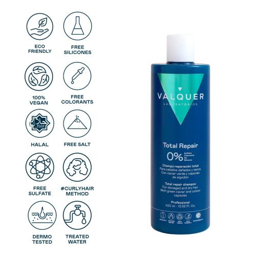 Valquer - Total Repair  Shampoo without Sulphates and without Silicones 400ml