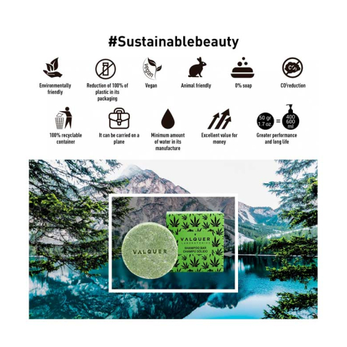 Valquer - Hemp Solid Shampoo - Cannabis Extract and Hemp Oil