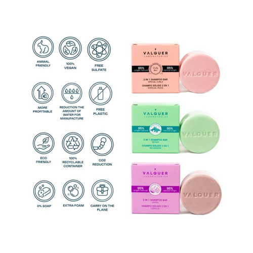 Valquer - Solid 2-in-1 Shampoo and Conditioner - Repairing