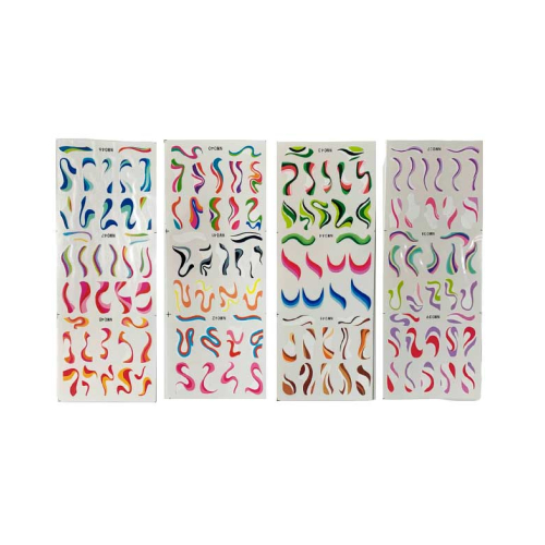 Miscellaneous - Water-based manicure stickers 4 sheets - Waves