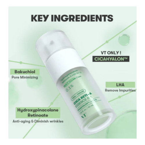 VT Cosmetics - Facial essence refines pores CICA Reti-A 0.1