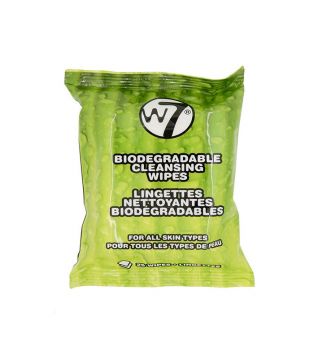 W7 - Pack of 2 x Biodegradable Makeup Remover Wipes