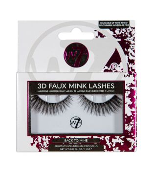 W7 - False eyelashes 3D Faux Mink Lashes - Back to Mine