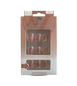 W7 - Glamorous Nails Artificial Nails - Iced Tea